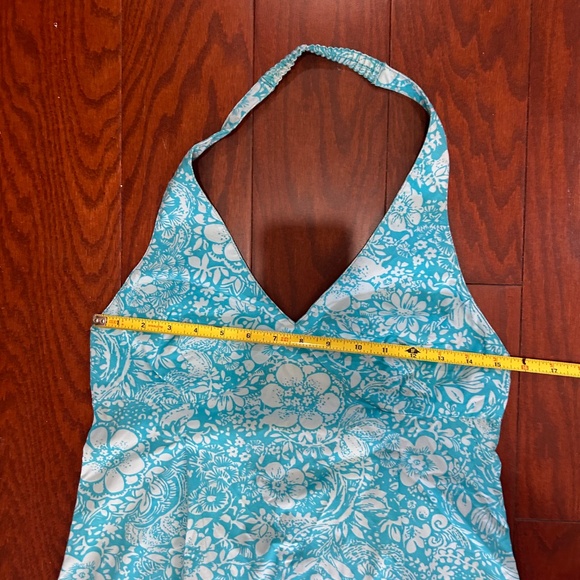 Lot of 2 sundresses halter Hawaiian print floral a-line skater tank dress beach - Picture 5 of 9